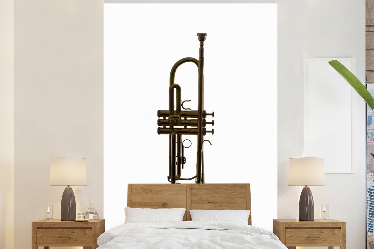 Behang - Fotobehang Een trompet - Breedte 225 cm x hoogte 350 cm