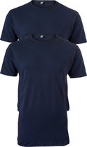Alan Red - Derby Extra Lang T-Shirt Navy (2-Pack) - Heren - Maat XL - Regular-fit