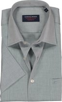 CASA MODA comfort fit overhemd - korte mouw - grijs - Strijkvrij - Boordmaat: 45