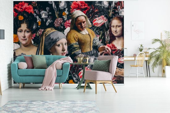 Papier Peint - Papiers Papier peint photo Art - Fleurs - Collage - Largeur 400 cm x Hauteur 300 cm