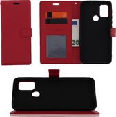 LuxeBass Boekhoesje geschikt voor Nokia 1.4 - Rood - telefoonhoes - gsm hoes - telefoonhoesjes