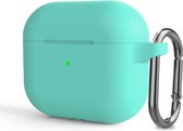 Case Cover geschikt voor geschikt voor Apple Airpods 3 - Siliconen Mintgroen | Watchbands-shop.nl