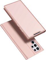 Dux Ducis - Telefoonhoesje geschikt voor Samsung Galaxy S22 Ultra - Skin Pro Book Case - Roze
