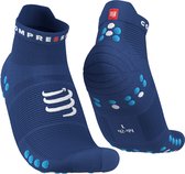 Compressport Pro Racing Socks v4.0 Run Low Sodalite/Fluo Blue - Hardloopsokken
