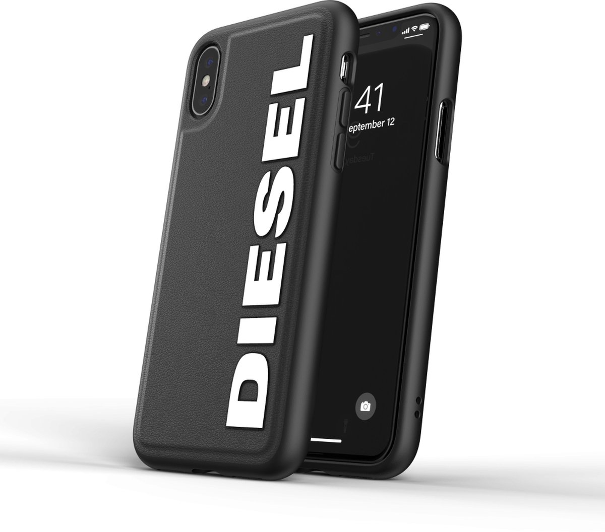 Apple iPhone X/10 Hoesje - Diesel - Molded Serie - Hard Kunststof Backcover - Zwart - Hoesje Geschikt Voor Apple iPhone X/10