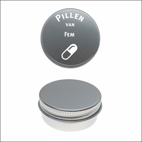 Boîte à pilules avec gravure du nom - Fem