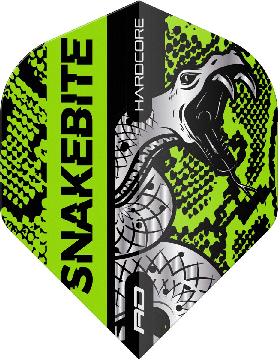 Reddragon Snakebite Hardcore Coiled Snake Dart Flights - Groen