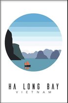 Walljar - Ha Long Bay Vietnam III - Muurdecoratie - Poster met lijst