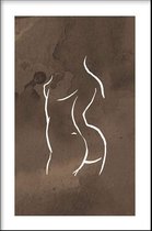 Walljar - Body Line Art - Muurdecoratie - Poster