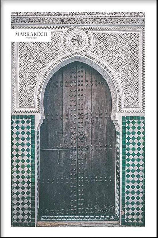 Porte à Marrakech - Walljar - Décoration murale - Peinture - Toile | bol.com