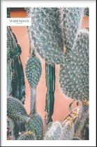 Walljar - Cactus In Marrakech - Muurdecoratie - Poster met lijst