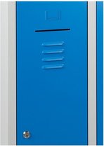 Lockerkast WRC 2 deurs met Blauwe deuren en uitgevoerd met hangoogsluiting (excl. hangslot)