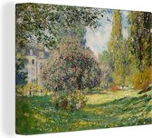 Canvas Schilderij Landschap het Parc Monceau - Schilderij van Claude Monet - 80x60 cm - Wanddecoratie