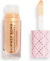Makeup Revolution Soft Glamour - Shimmer Bomb Lipgloss - Glistening - Verzorgende Lip Gloss - Glitter - Bronskleurig - Kerst