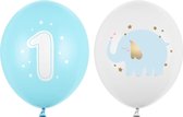 Ballonnen Set 'One Year' Blauw - 5 stuks