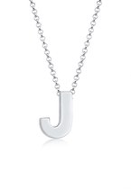 Elli Dames Halsketting Dames Letter J Minimal in 925 Sterling Zilver