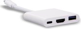 Mysolutions - Usb-c hub 3 in 1 - Usb-c adapter - Usb naar Hdmi - Usb-c naar Usb - Usb hub - 4K