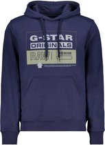 G-Star RAW Trui Originals Sweater Met Capuchon Servant Blue Mannen Maat - L
