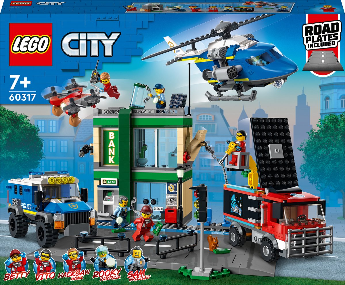 LEGO City Politieachtervolging bij de Bank - 60317 | bol.com