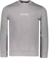 Calvin Klein Sweater Grijs Normaal - Maat XS - Heren - Lente/Zomer Collectie - Katoen;Polyester
