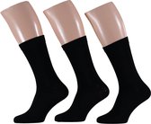 Apollo heren sokken met badstof zool 3-paar - 46 - Zwart