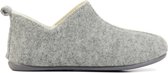 CM Comfort Pantoffels Dames Sloffen / Instappers - Wol - Harde zool - Dichte hiel - 66066004 - Grijs - Maat 41