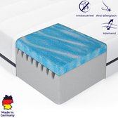 Matras - 7 Zones - 90x200 - koudschuim - gel - premium plus tijk - Stevig