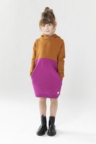 Sissy-Boy - Paars met bruine colorblock sweater jurk