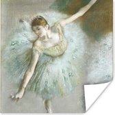 Poster Dancer in Green - Schilderij van Edgar Degas - 75x75 cm - Kerstversiering - Kerstdecoratie voor binnen - Kerstmis