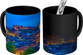 Magische Mok - Foto op Warmte Mok - Kasteel - Licht - Nacht - Edinburgh - 350 ML