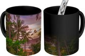 Magische Mok - Foto op Warmte Mok - Zonsondergang - Palmbomen - Strand - 350 ML