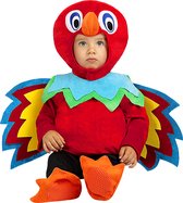 FUNIDELIA Papagaaien kostuum voor baby - 6-12 mnd (69-80 cm) - Rood
