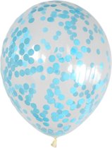 Blauwe Confetti Ballonnen (10 stuks / 30 CM)- PartyPro.nl