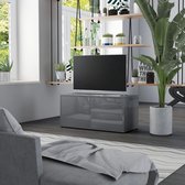 Decoways - Tv-meubel 80x34x36 cm spaanplaat hoogglans grijs