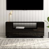 Decoways - Tv-meubel 120x35x43 cm spaanplaat hoogglans zwart
