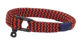 Pig & Hen Sharp Simon Armband - Coral Red/navy/black