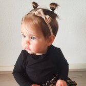 Baby haarbandje met dubbele strik - vanilla | Baby