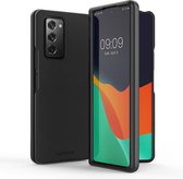 kwmobile Hoesje compatibel met Samsung Galaxy Z Fold 2 5G - 2-delig telefoonhoesje in zwart - Imitatieleer