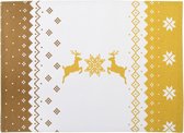 Placemat DKD Home Decor Individueel Katoen Gouden (45 x 45 x 30 cm)