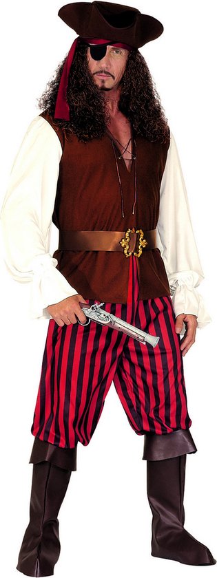 Widmann - Piraat & Viking Kostuum - Piraat Hoge Zeeen Bandido Kostuum Man - Bruin - Small - Carnavalskleding - Verkleedkleding