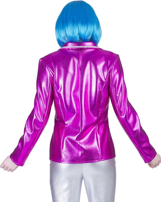 Costume des années 80 et 90 | Disco Fever Jack Femme Rose Brillant | Taille 36-38 | Costume de carnaval | Déguisements