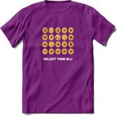 Bitcoin Coins - Crypto T-Shirt Kleding Cadeau | Dames / Heren / Unisex | Bitcoin / Ethereum shirt | Grappig Verjaardag kado | BTC Tshirt Met Print | - Paars - M
