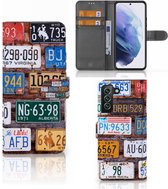 Wallet Book Case Geschikt voor Samsung Galaxy S22 Plus GSM Hoesje Kentekenplaten