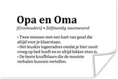 Poster 'Opa en oma' - Quotes - Spreuken - 30x20 cm