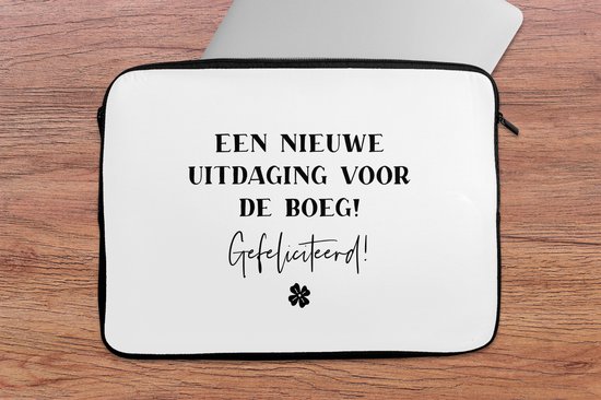 Housse pour ordinateur portable 13 pouces - Proverbes - Citations - Travail - Un nouveau défi en vue ! Toutes nos félicitations ! - Housse pour ordinateur portable