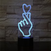 3D Led Lamp Met Gravering - RGB 7 Kleuren - Liefde