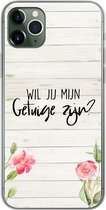 Geschikt voor iPhone 11 Pro Max hoesje - Huwelijk - 'Wil jij mijn getuige zijn?' - Quotes - Spreuken - Siliconen Telefoonhoesje
