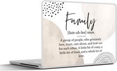 Laptop sticker - 15.6 inch - Familie - Huishouden - Quote