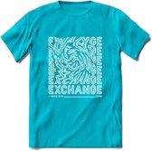 Exchange - Crypto T-Shirt Kleding Cadeau | Dames / Heren / Unisex | Bitcoin / Ethereum shirt | Grappig Verjaardag kado | Tshirt Met Print | - Blauw - 3XL