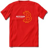 Bitcoin - Crypto T-Shirt Kleding Cadeau | Dames / Heren / Unisex | Bitcoin / Ethereum shirt | Grappig Verjaardag kado | Tshirt Met Print  Prijs - Rood - M